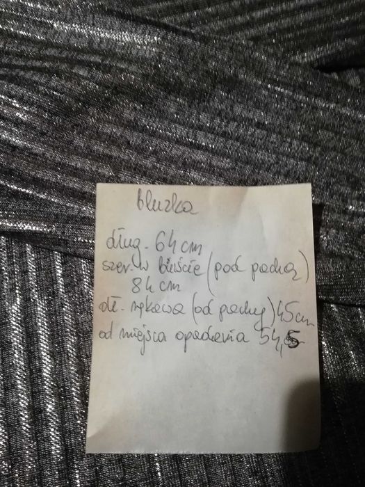bluzka srebrna S