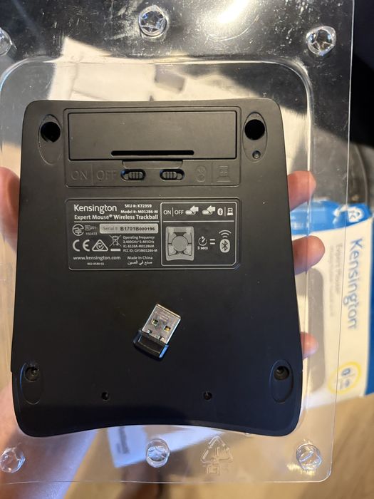 Kensington trackball expert mouse wifi sem fios nao conecta