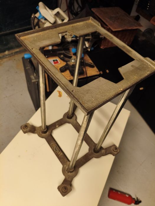 Involca Base de maquina de escrever antiga indistrial