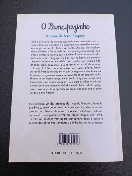 Livro "O Principezinho", de Antoine de Saint-Exupéry