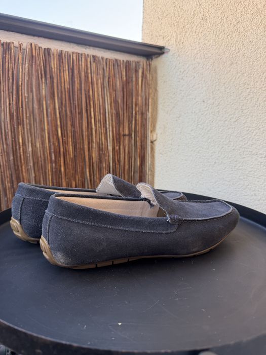 Buty męskie granatowe , skóra, rozm.42, mokasyny