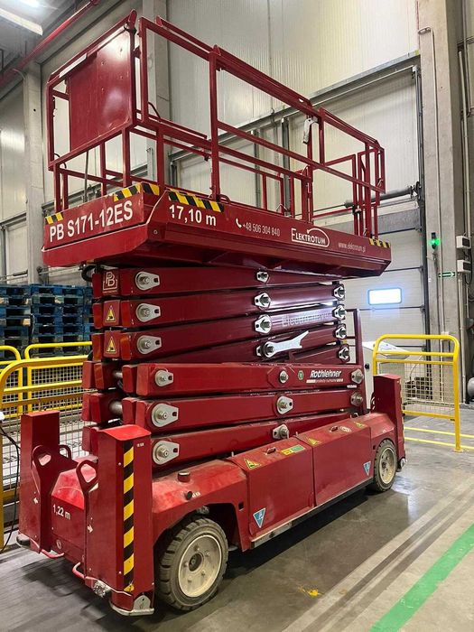 Nożycowy podnośnik z podporami PB Lifttechnik S171-12ES z serii TOP12