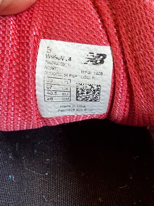 Оригінальні кросівки New Balance 990v4 "Mercury Red" / 40,5 розмір