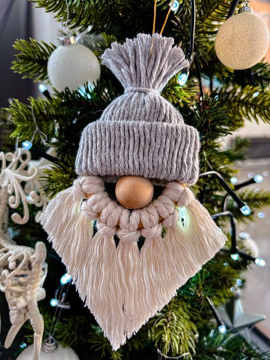 Świąteczny zestaw prezentowy Bombki makrama Ozdoby choinkowe Christmas