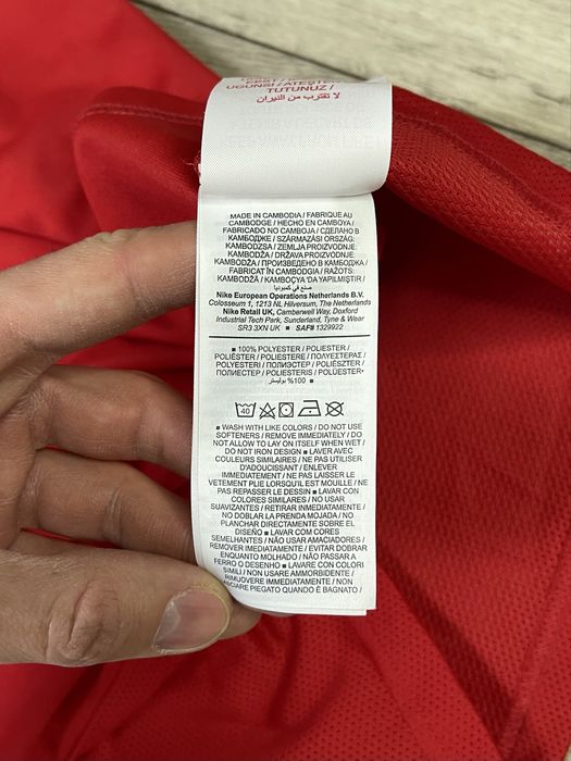 Nike dri-fit футболка 158-170 см XL размер подростковая красная
