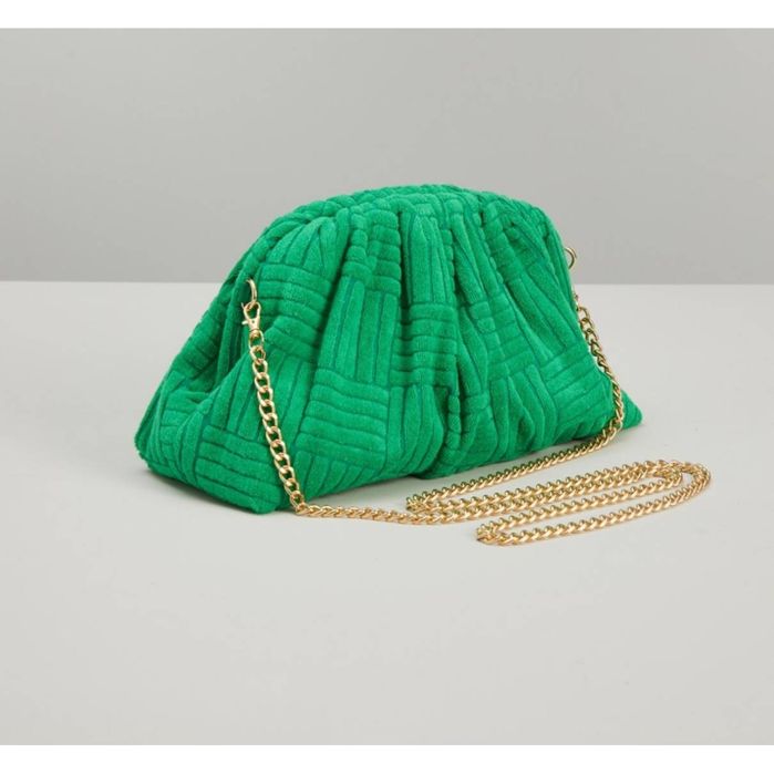 Сумка зелена,  сумка клач на цепочці Primark
