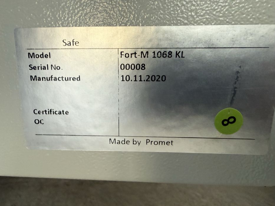 Bardzo konkretny Sejf ognioodborny 500 kg.