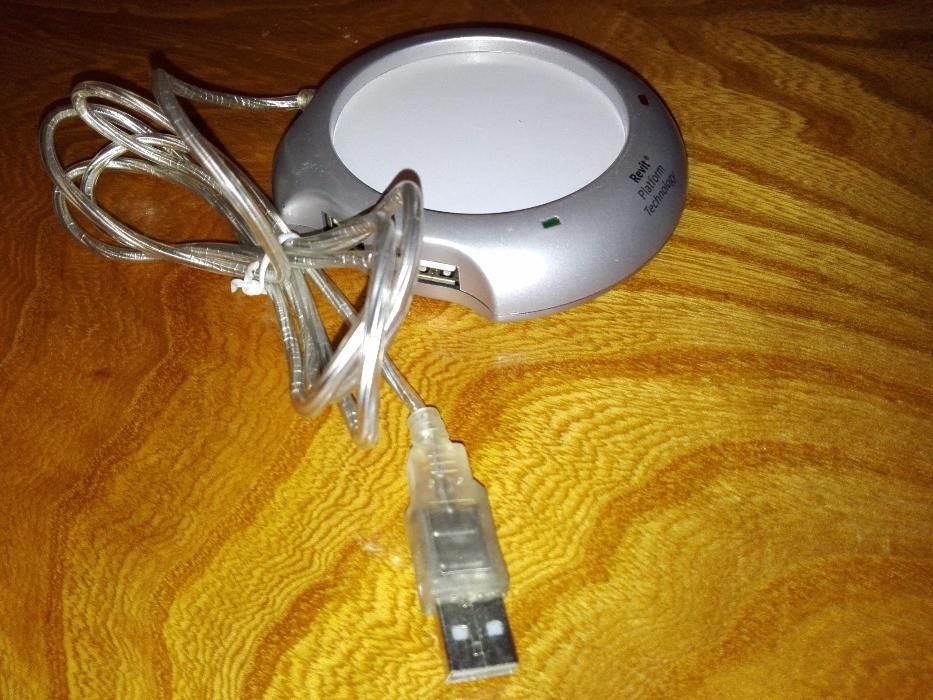 Rozgałęziacz - hub USB i podgrzewacz biurkowy np: do kawy