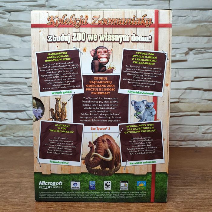 KOLEKCJA ZOOMANIAKA - Zoo Tycoon 2 + dodatki - polskie wydanie PL [PC]