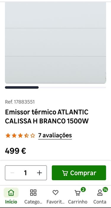Emissor térmico Atlantic novo