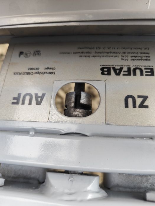 Bagażnik rowerowy Eufab max. 50 kg obciążenie