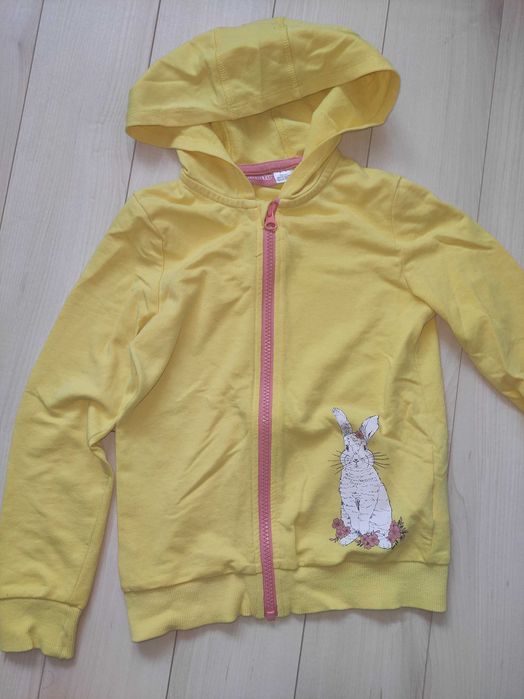 Bluza rozpinana 110-116 żółta