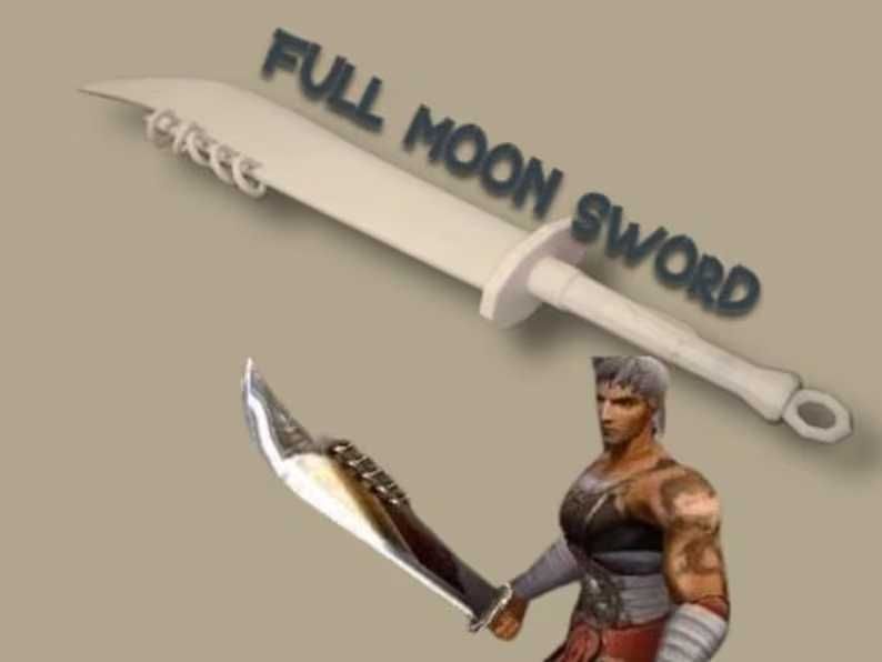 Metin2 Espada Lua Cheia - arma para prop/cosplay