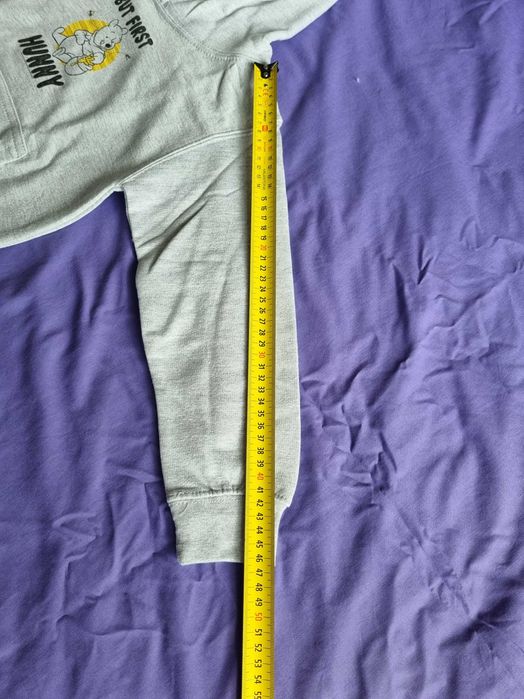Bluza z kapturem 110 szara Kubuś Puchatek ocieplana