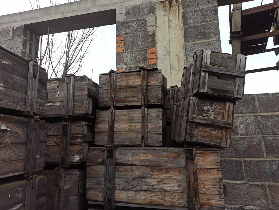 Drewniana skrzynia wojskowa 76x 55x 36cm