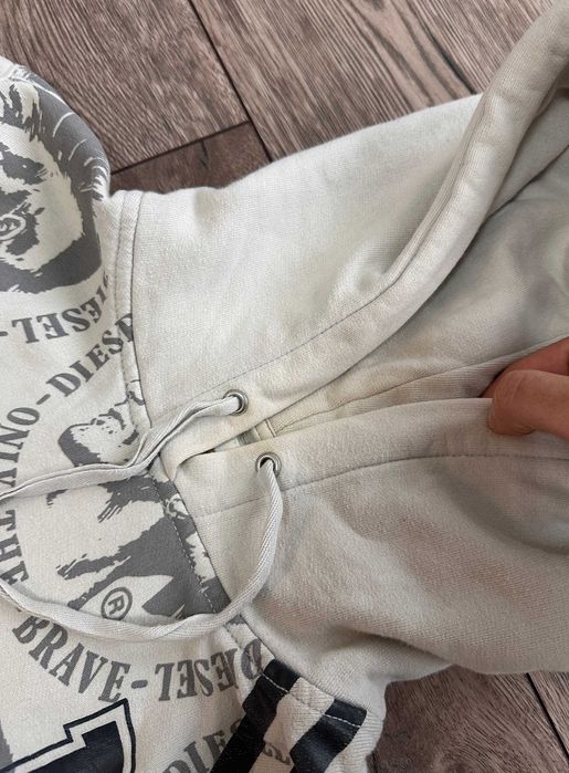 Bluza z kapturem DIESEL logo męska casual bawełna r. L