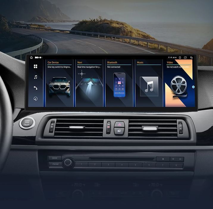 BMW 5 F10 / F11 – Radio Android 15 14,9” CarPlay Android Auto GPS Nawigacja Stacja Multimedialna WiFi Bluetooth DSP 4G LTE PL 4GB/64GB