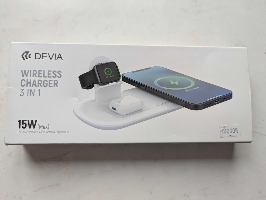 Бездротовий зарядний пристрій 3 in 1 для Apple, Samsung