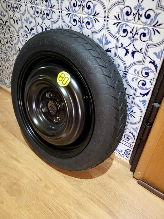 Roda Suplente Original Toyota Yaris 4 Furos – Pneu Temporário T125/70