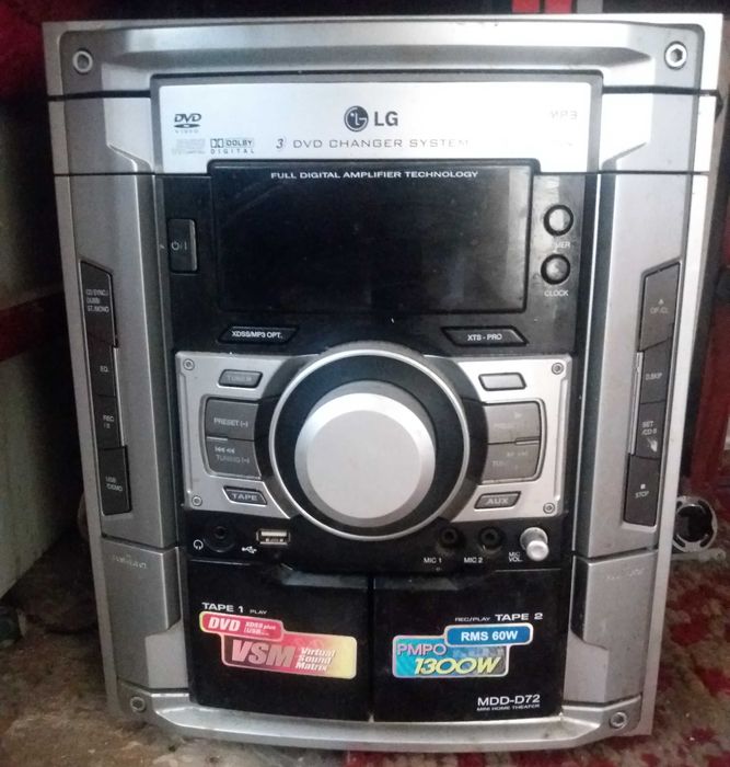 Музыкальный центр LG MDD-D72  под флешку Караоке DVD диски и не только