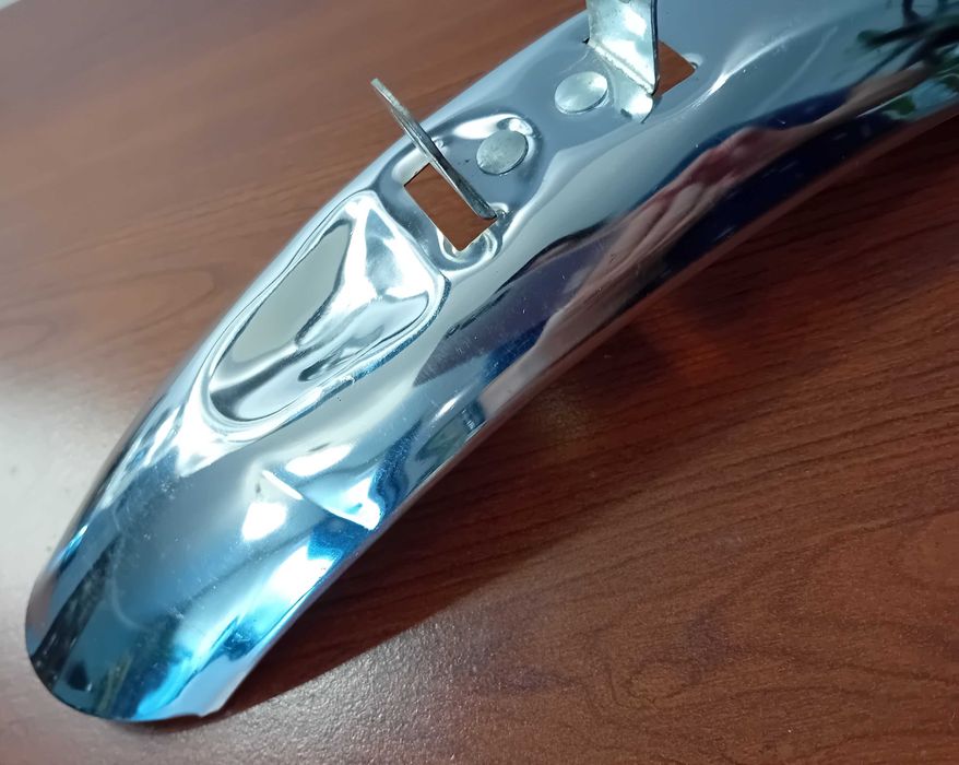 Nowy tylny błotnik rowerowy ROMET z czasów PRL / chromowany,krótki/.