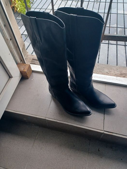 BRONX wysokie skórzane kozaki , kowbojki rozmiar 41