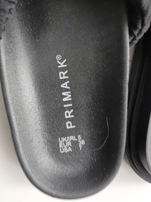 Klapki Primark czarne 38