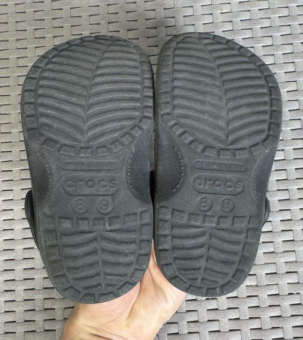 Crocs кроксы сандали C8-9 25-26 размер детские черные