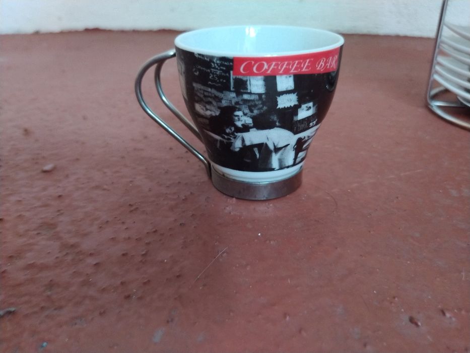 Conjunto de chávenas de café (c/ suporte)430582051248558083