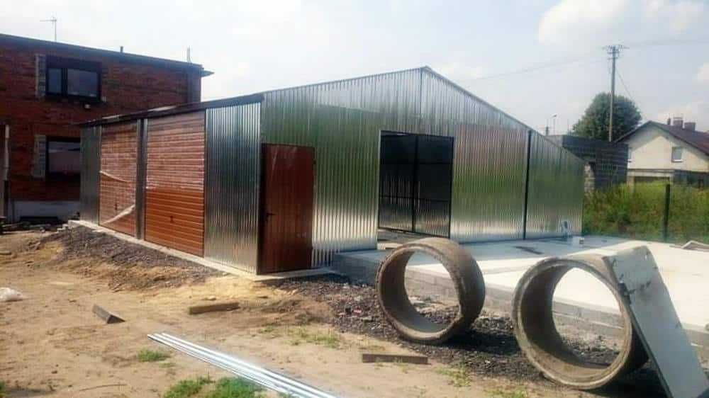 Blaszana montowana hala 12×8 m – ocynkowana