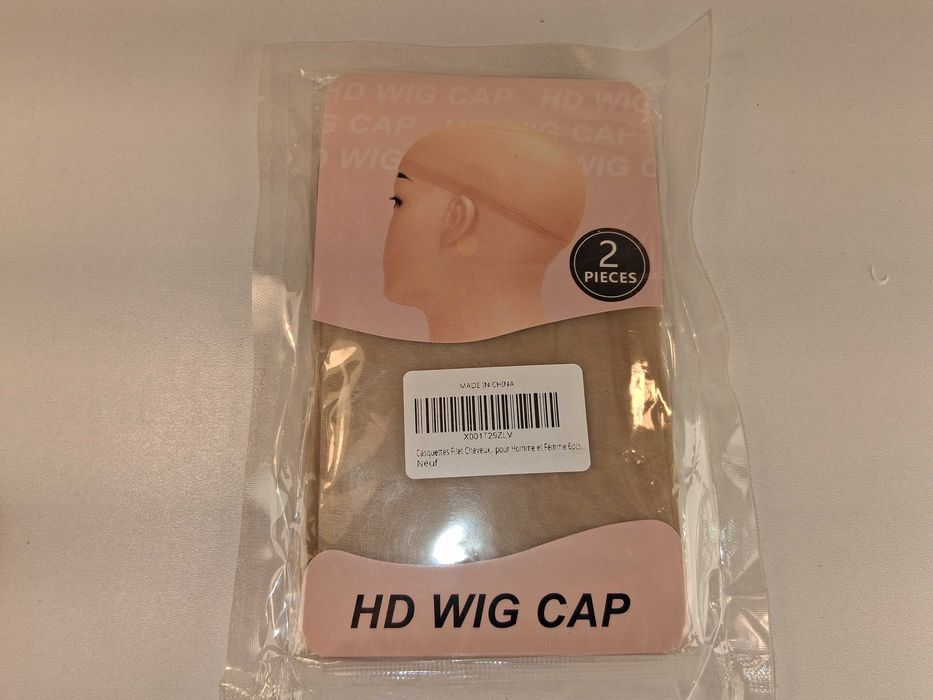 E077 Czepki Pod Perukę HD Wig Cap Nude Beżowy 2 Sztuki