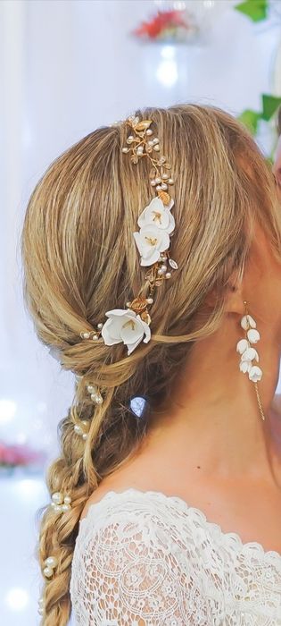 Wianek Noelia z kwiatami Cudne Wianki