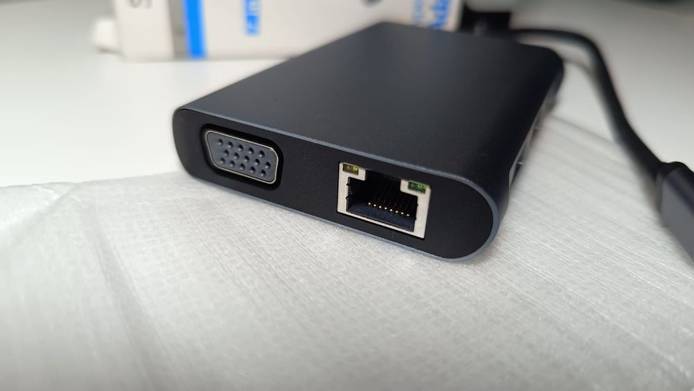 Hub USB C 7w1 adapter HDMI 4K VGA PD 100W USB 3.0 Ethernet stacja doku
