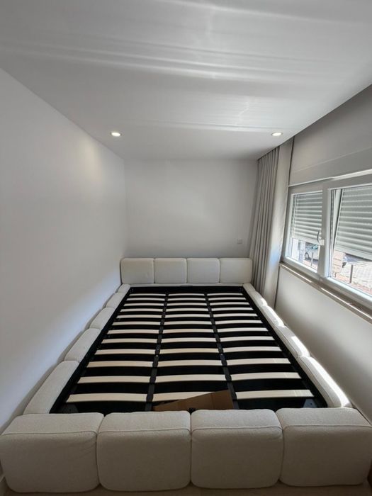 Cama baú articulado estofada Jolcem