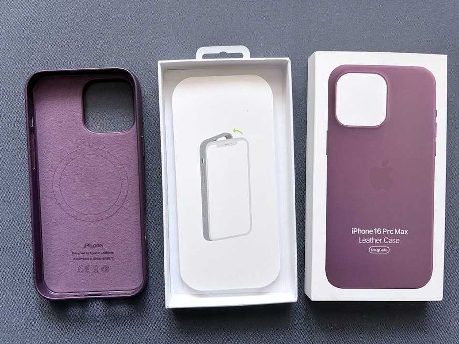 Кожаный чехол-накладка для iPhone 16 Pro max