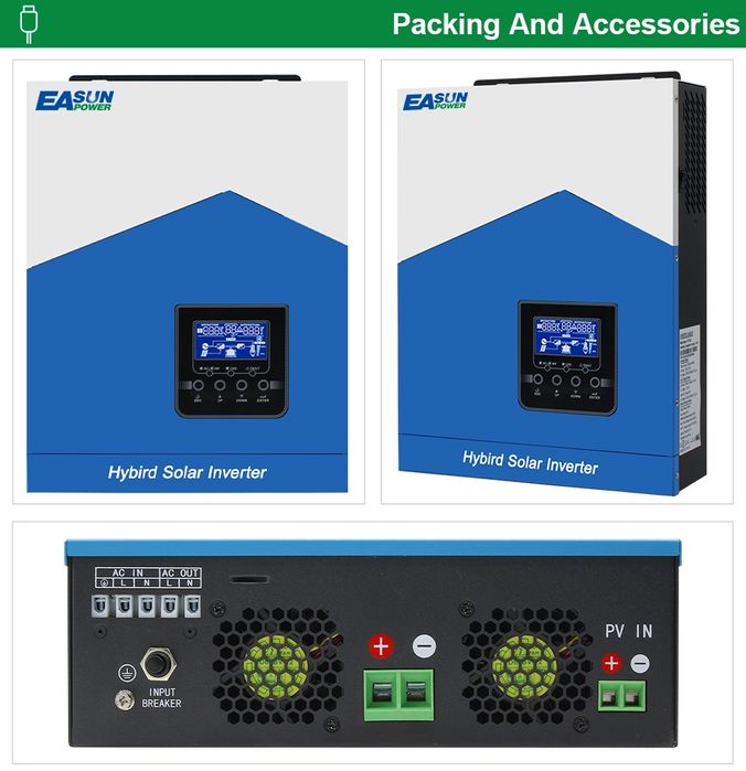 Гібридний інвертор Easun 2,2кВт 12В з Wi-Fi