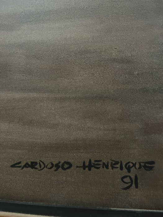 Quadro abstrato original grande (150x100 cm) – assinado  Cardoso Henrique (1991)
