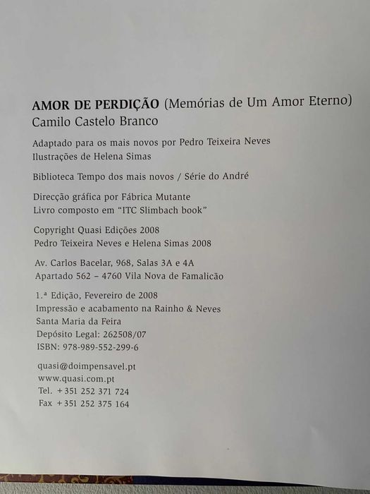 Amor de Perdição, de Camilo Castelo Branco