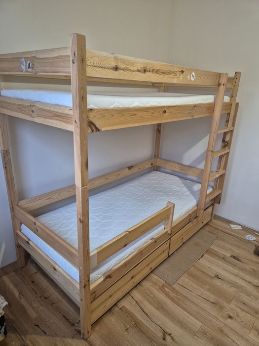 Łóżko piętrowe 180/80 +2 materace