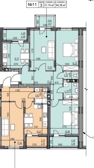 Продам 3-х кімнатну квартиру по вул. Рудненська 8