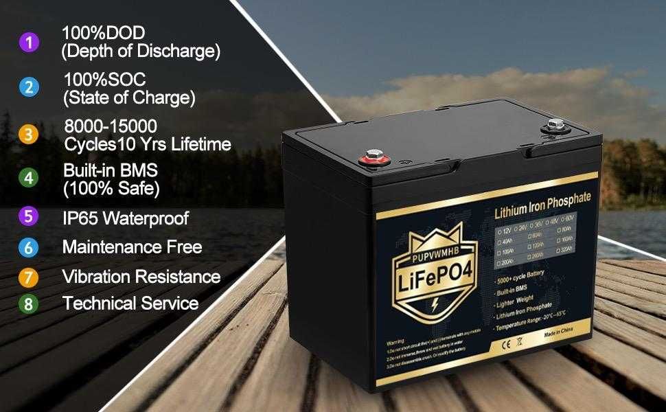 PUPVWMHB LiFePO4 12V 100Ah для домашнього та портативного живлення