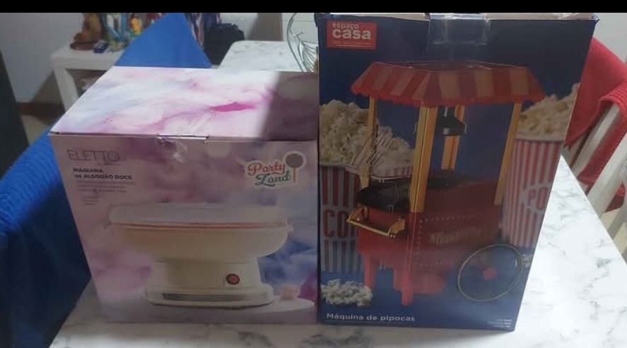 Maquina de algodão Doce e máquina de fazer pipocas