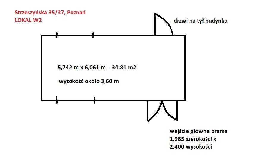 Do wynajęcia magazyn 35m2, Poznań Podolany
