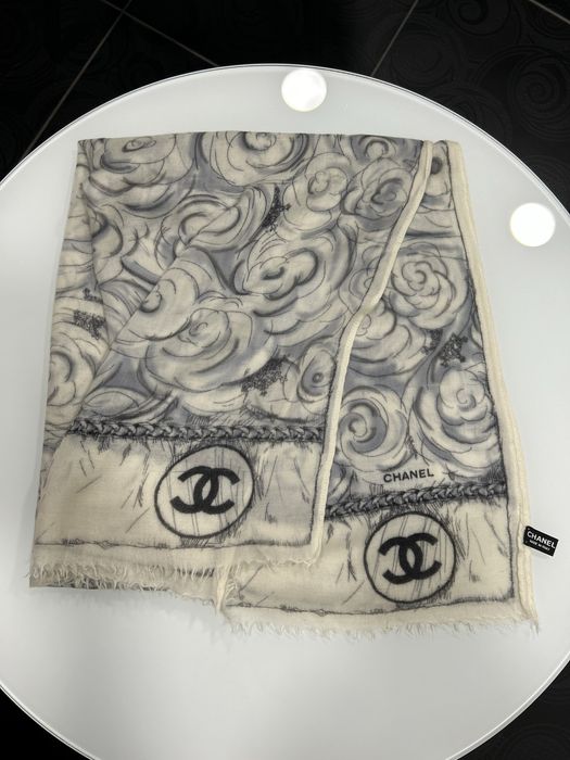 Шикарний кашеміровий  шарф палантин Chanel. Оригінал