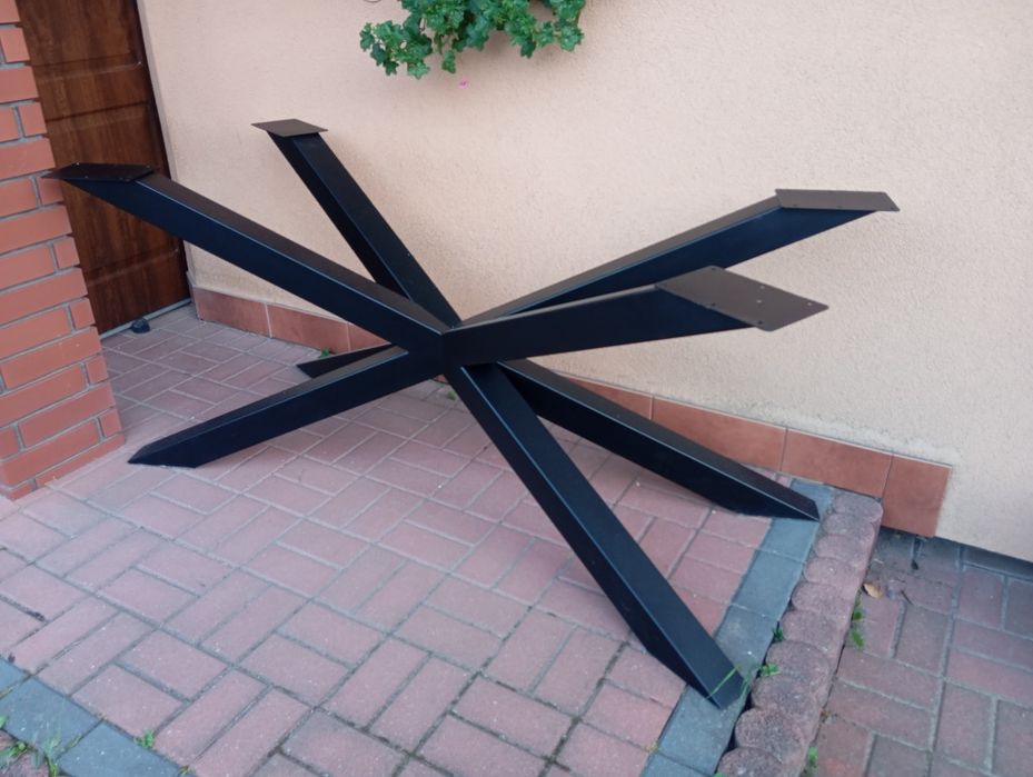 Stół stelaż do stołu pająk metalowy czarny loft 163x75cm