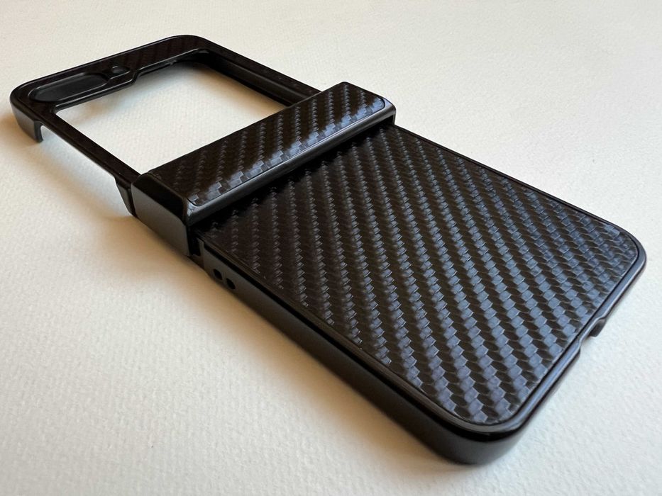 Samsung Galaxy Flip 5 чохол чорний Carbon розкладний матовий пластик
