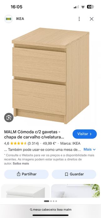 Comoda 2 gavetas MALM