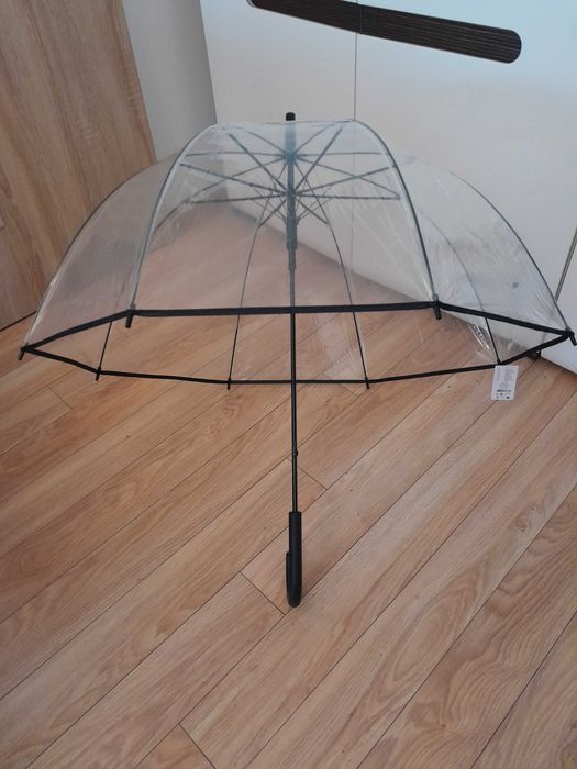 Parasol transparentny, Półautomatyczna parasolka, Windproof_ Umbrella, XL