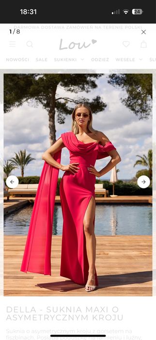 Lou Della sukienka maxi tren