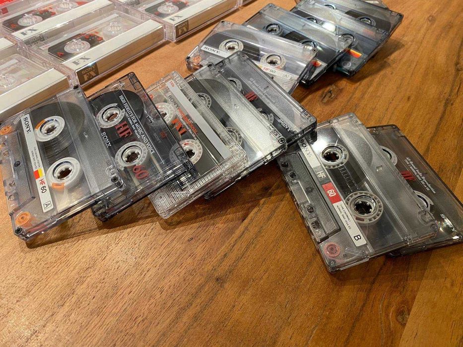 30 cassetes de gravação de áudio, novas.